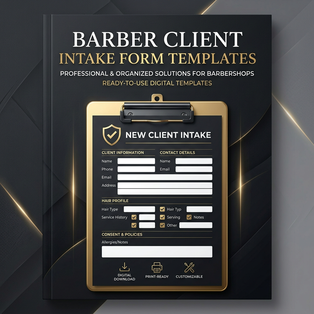 Barber Client Intake Form Templates