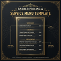 Barber Pricing & Service Menu Template preview